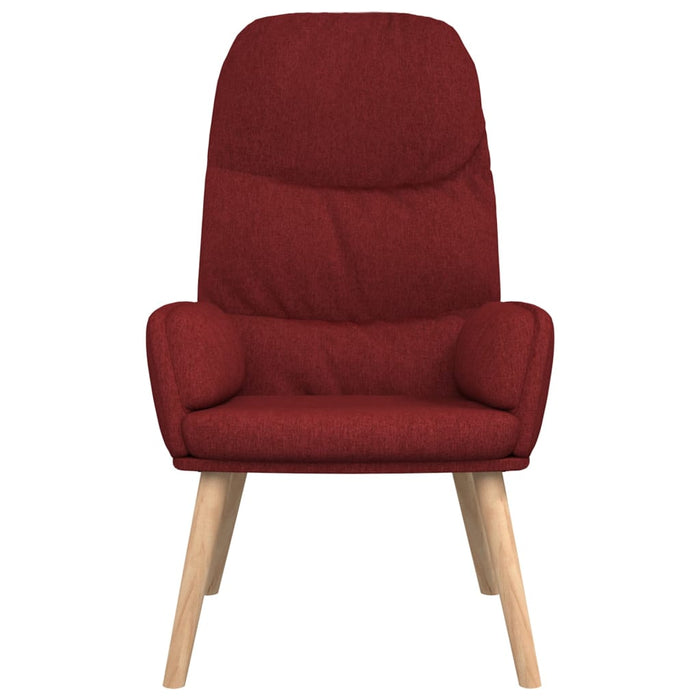 Relaxsessel mit Hocker Weinrot Stoff