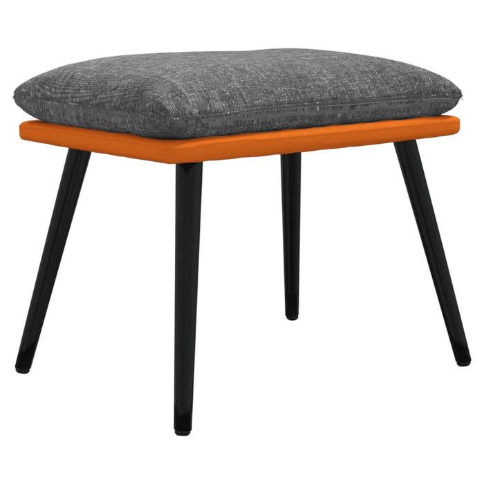 Relaxsessel mit Hocker Hellgrau Stoff