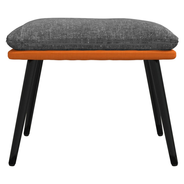 Relaxsessel mit Hocker Hellgrau Stoff