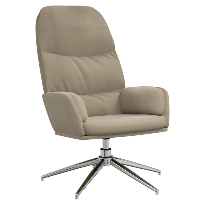 Relaxsessel mit Hocker Hellgrau Wildleder-Optik