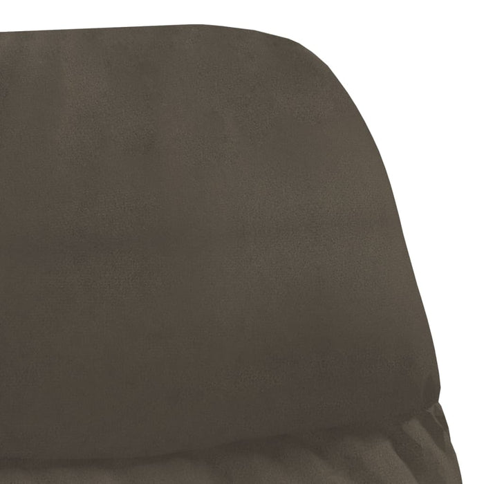 Relaxsessel mit Hocker Dunkelgrau Wildleder-Optik