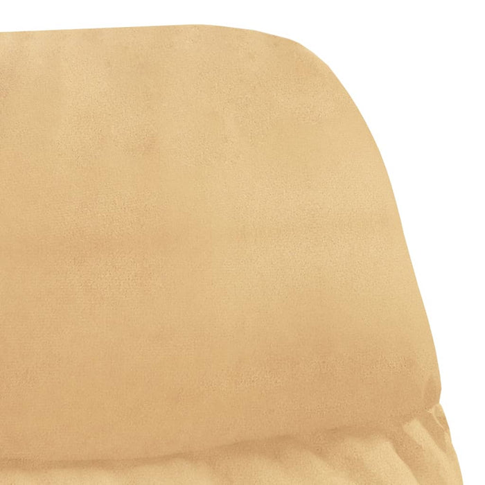 Relaxsessel mit Hocker Cremeweiß Wildleder-Optik