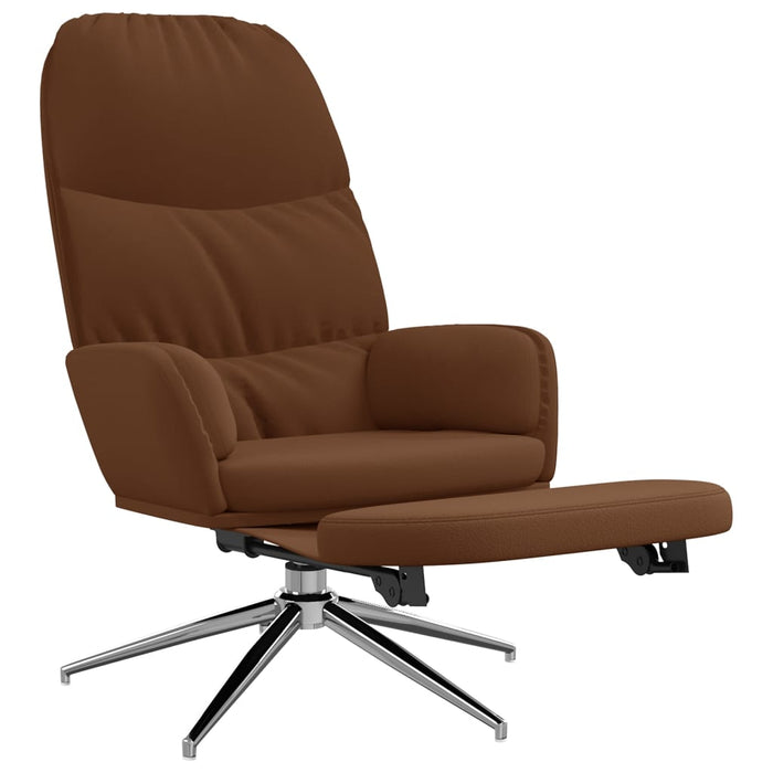 Relaxsessel mit Fußstütze Braun Wildleder-Optik