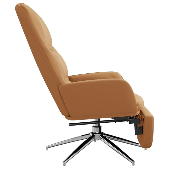 Relaxsessel mit Fußstütze Taupe Wildleder-Optik
