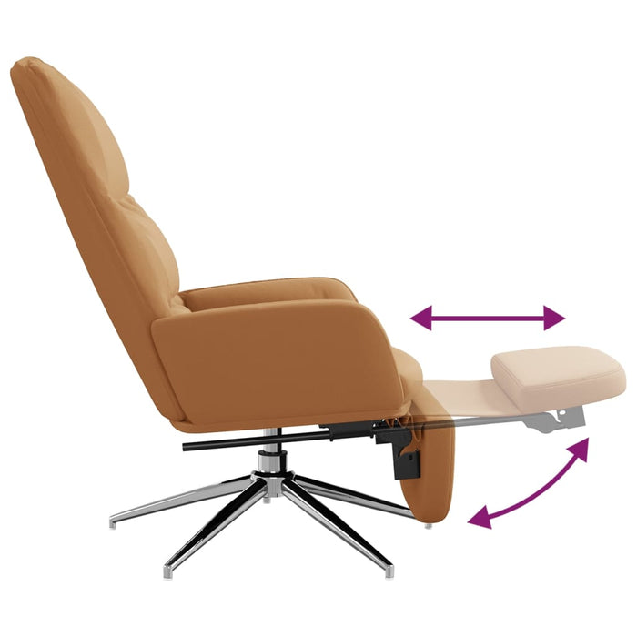 Relaxsessel mit Fußstütze Taupe Wildleder-Optik