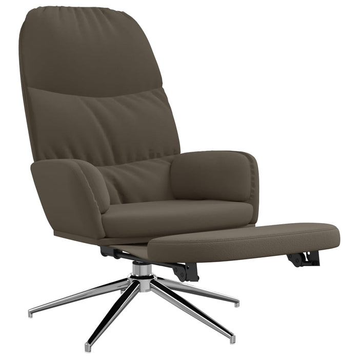 Relaxsessel mit Fußstütze Dunkelgrau Wildleder-Optik