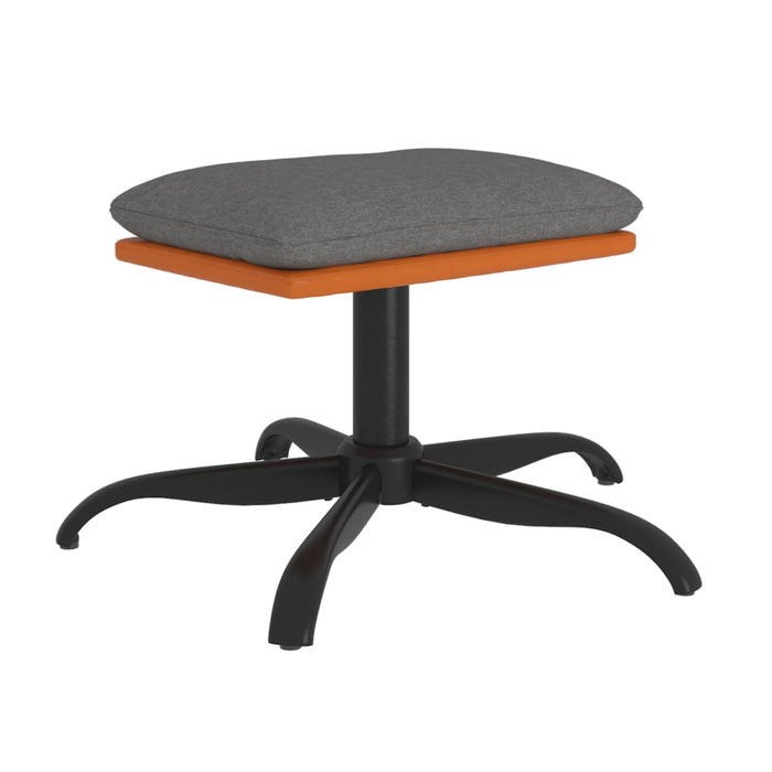 Relaxsessel mit Hocker Hellgrau Stoff