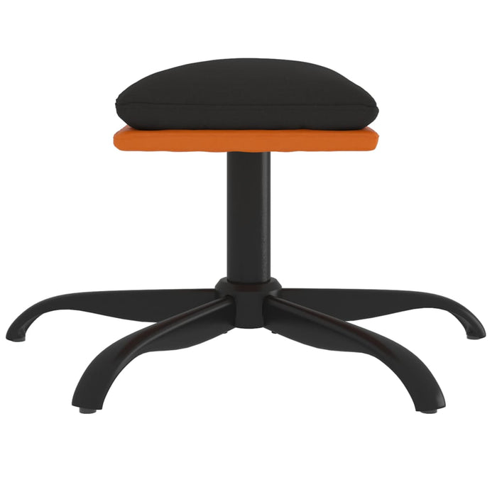 Relaxsessel mit Hocker Schwarz Stoff