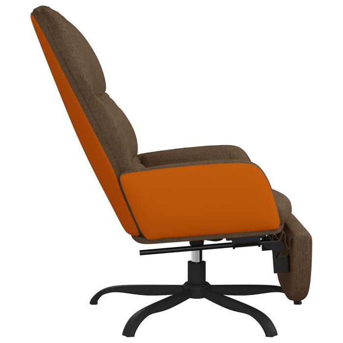 Relaxsessel mit Fußstütze Braun Stoff