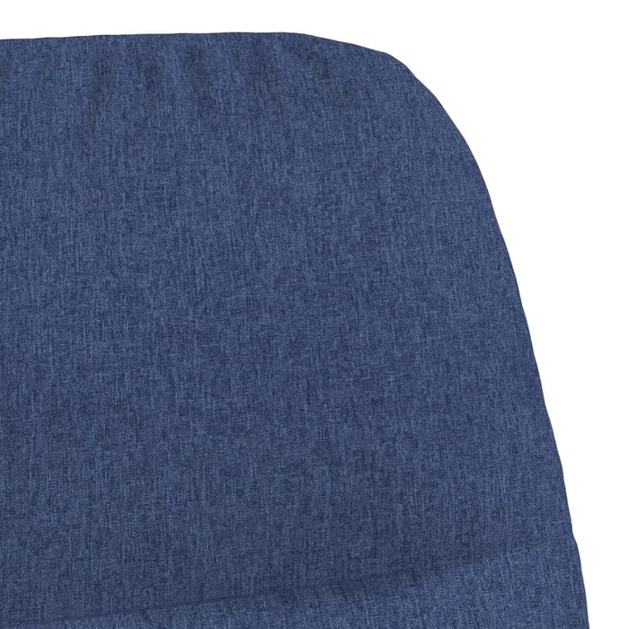 Relaxsessel mit Fußstütze Blau Stoff