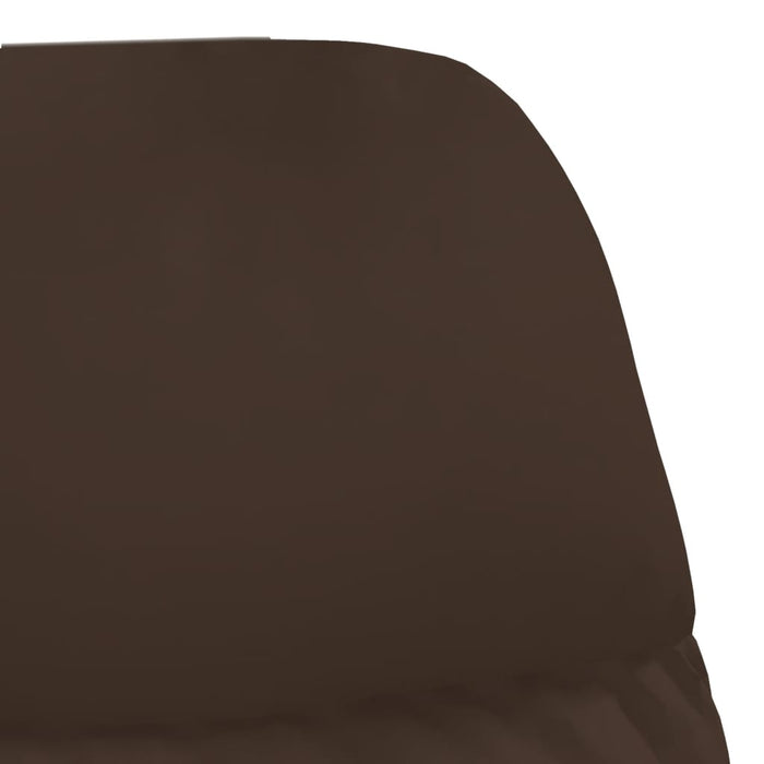 Relaxsessel mit Hocker Braun Kunstleder