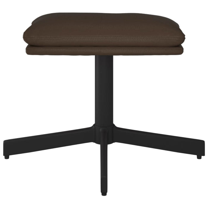 Relaxsessel mit Hocker Braun Kunstleder