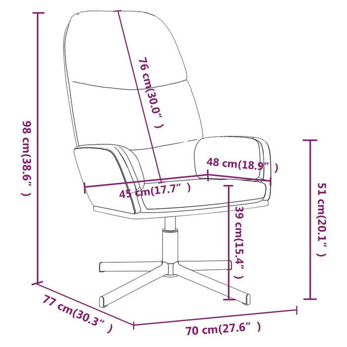 Relaxsessel mit Hocker Braun Kunstleder