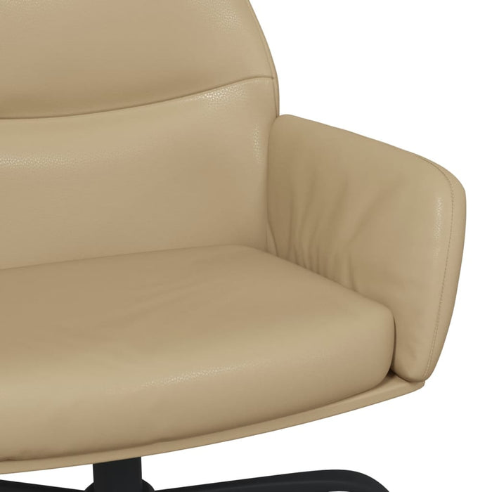 Relaxsessel mit Hocker Cappuccino-Braun Kunstleder