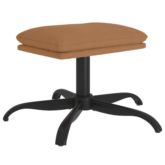 Relaxsessel mit Hocker Taupe Mikrofasergewebe