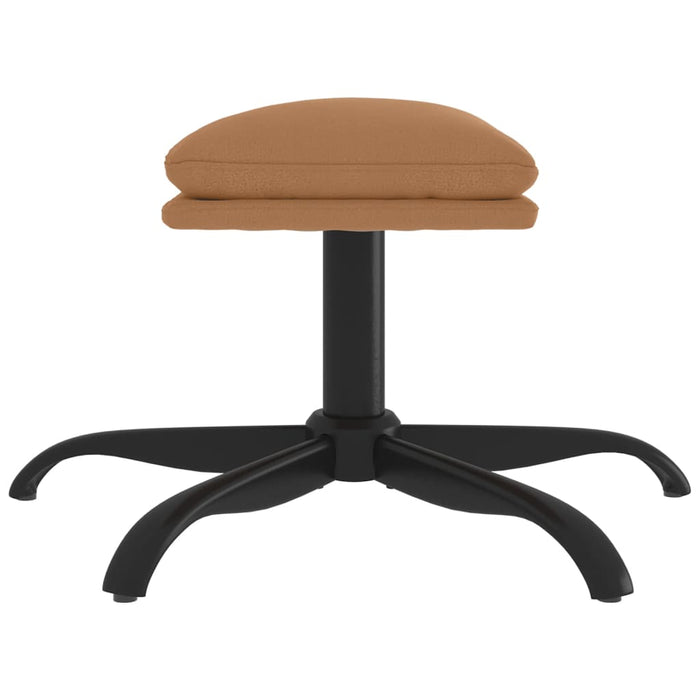Relaxsessel mit Hocker Taupe Mikrofasergewebe