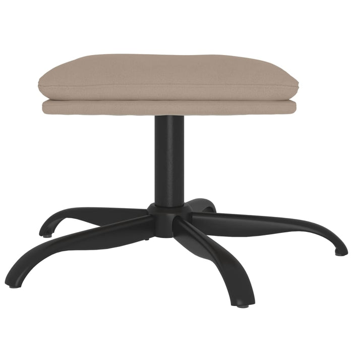 Relaxsessel mit Hocker Hellgrau Mikrofasergewebe