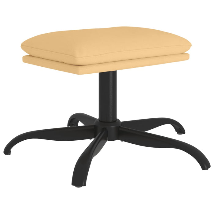 Relaxsessel mit Hocker Creme Mikrofasergewebe