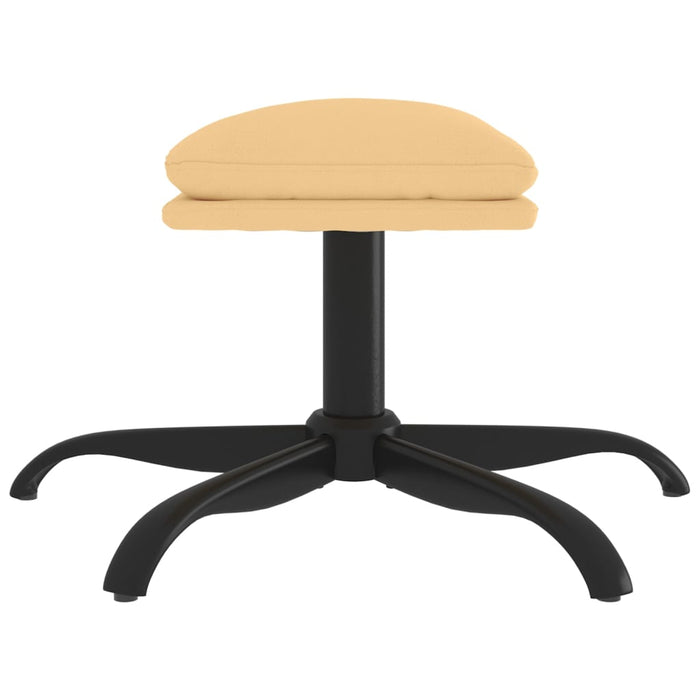 Relaxsessel mit Hocker Creme Mikrofasergewebe