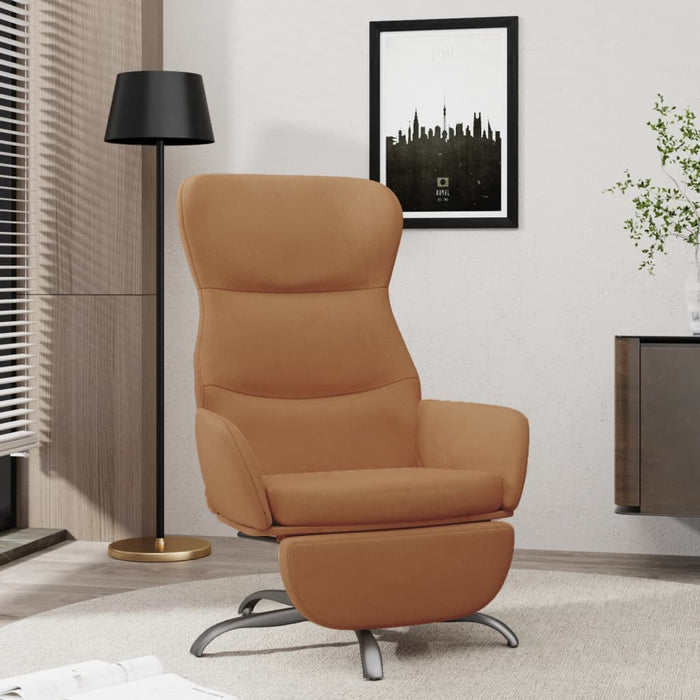 Relaxsessel mit Fußstütze Taupe Mikrofasergewebe