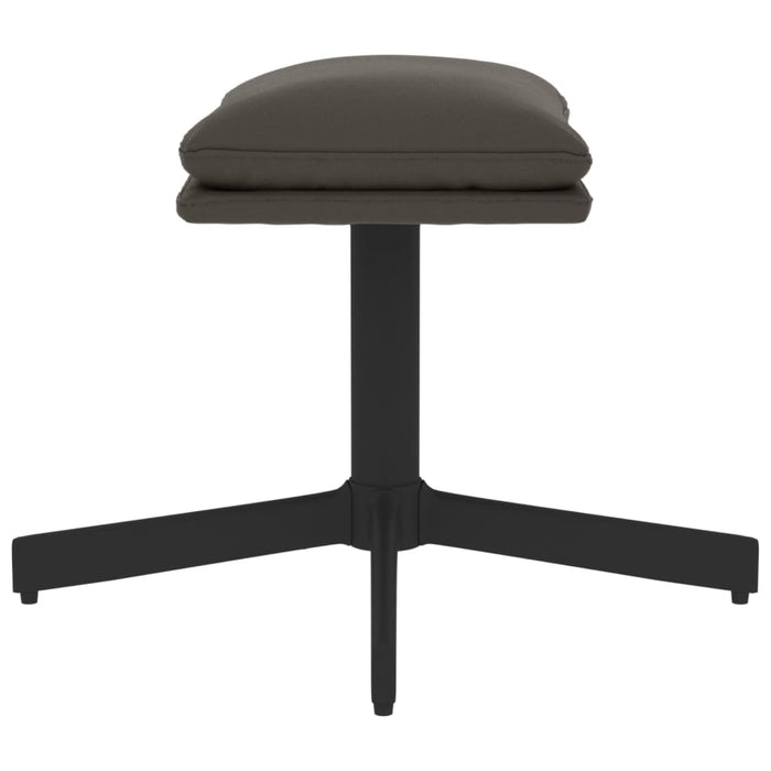 Relaxsessel mit Hocker Dunkelgrau Samt