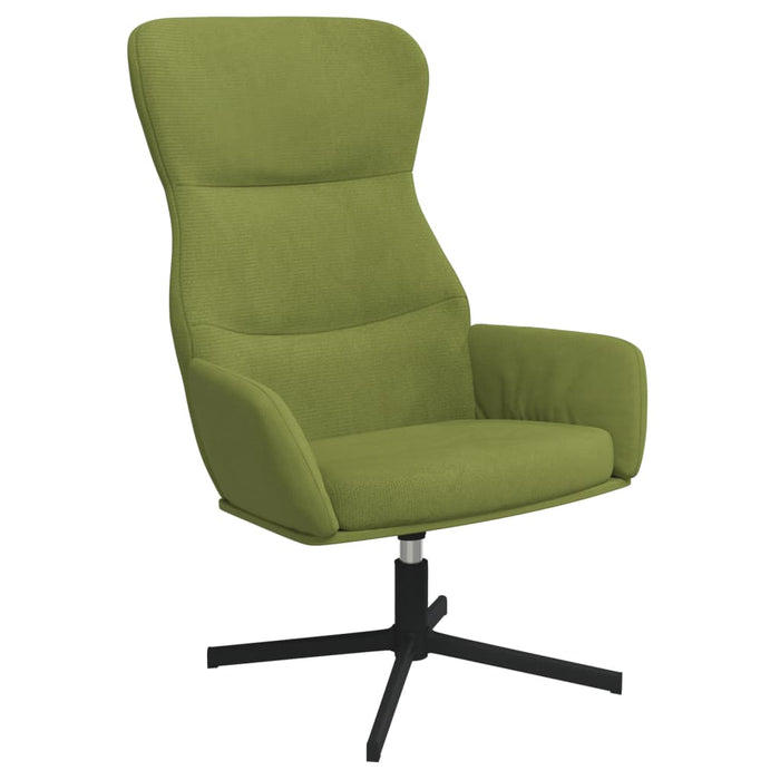 Relaxsessel mit Hocker Hellgrün Samt