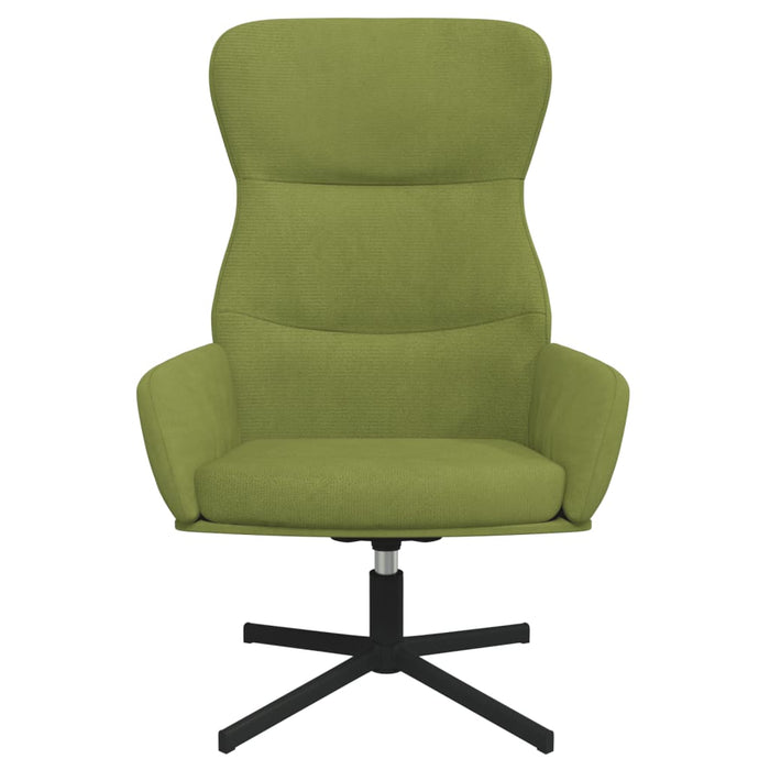 Relaxsessel mit Hocker Hellgrün Samt