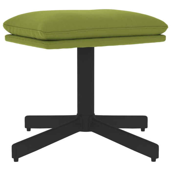 Relaxsessel mit Hocker Hellgrün Samt