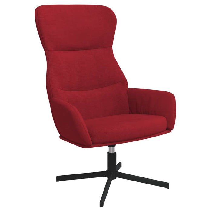 Relaxsessel mit Hocker Weinrot Samt