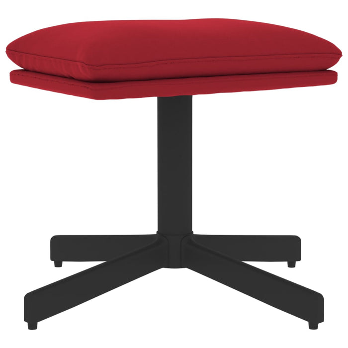 Relaxsessel mit Hocker Weinrot Samt