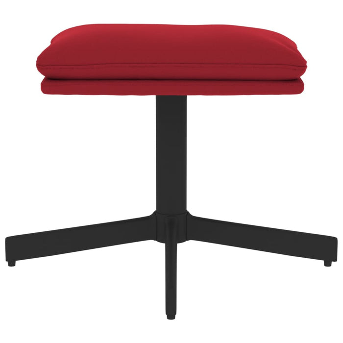 Relaxsessel mit Hocker Weinrot Samt