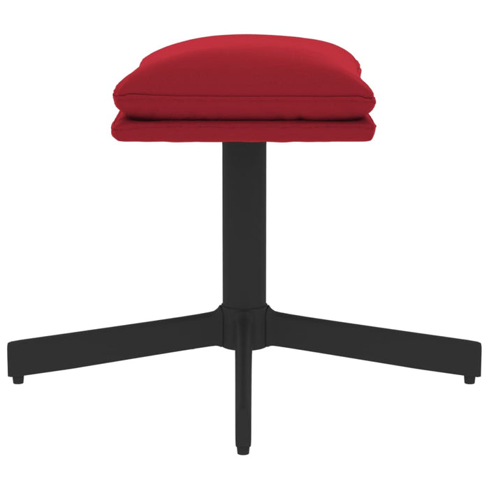 Relaxsessel mit Hocker Weinrot Samt