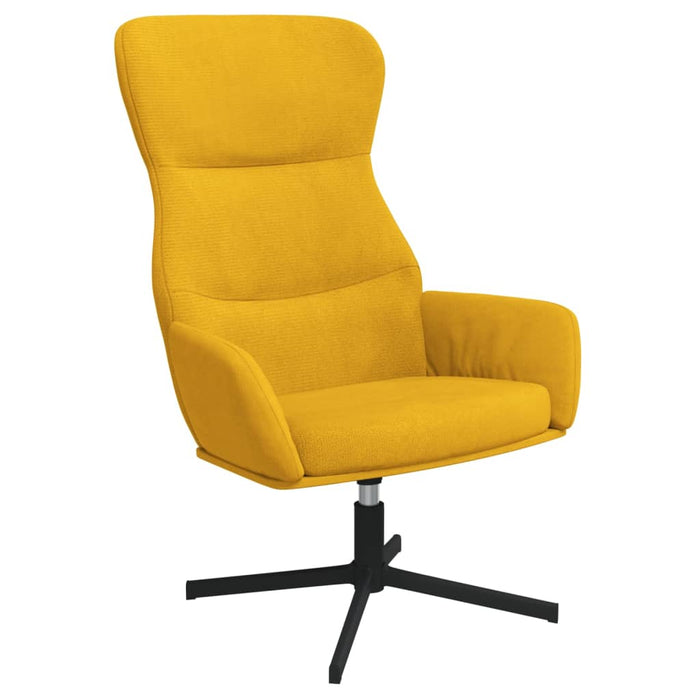 Relaxsessel mit Hocker Senfgelb Samt