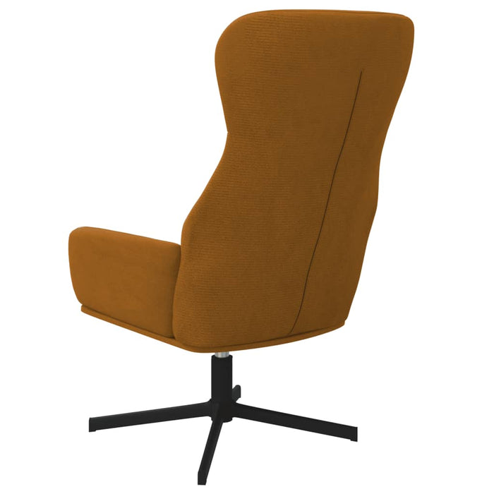 Relaxsessel mit Hocker Braun Samt
