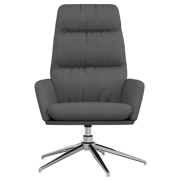 Relaxsessel mit Hocker Dunkelgrau Stoff