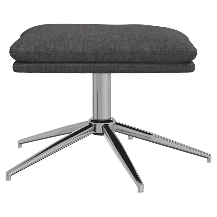 Relaxsessel mit Hocker Dunkelgrau Stoff
