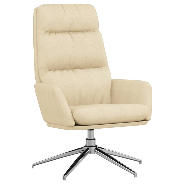 Relaxsessel mit Hocker Creme Stoff