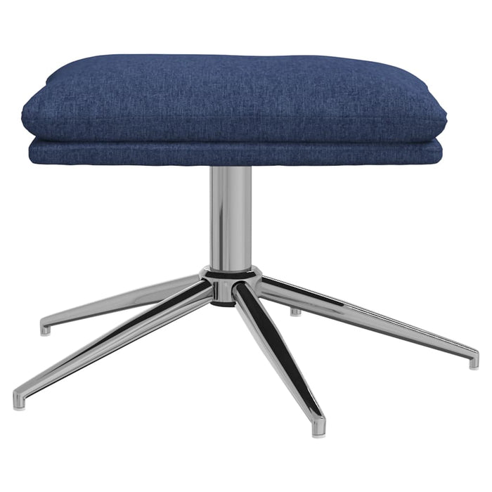 Relaxsessel mit Hocker Blau Stoff