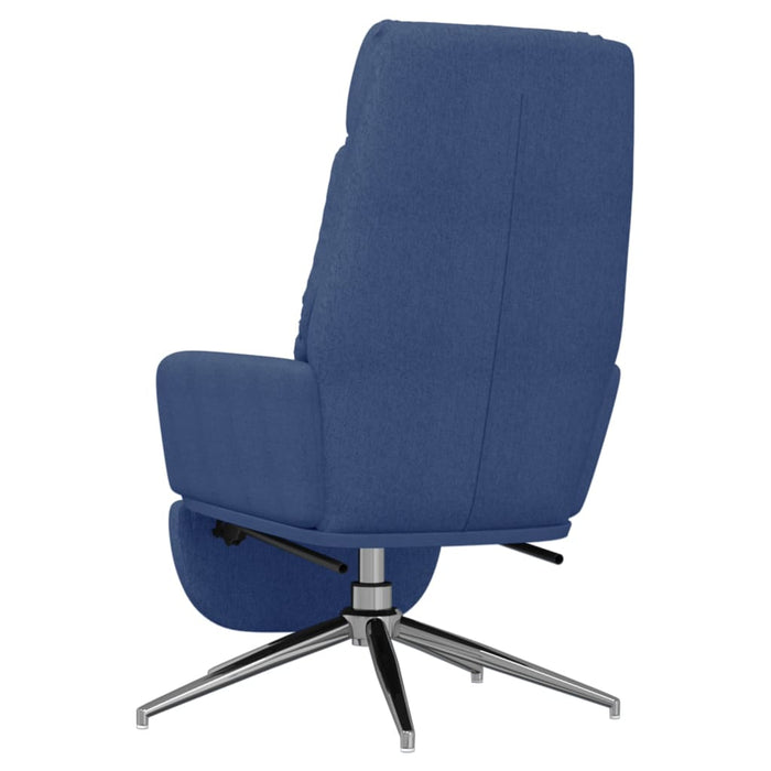 Relaxsessel mit Fußstütze Blau Stoff