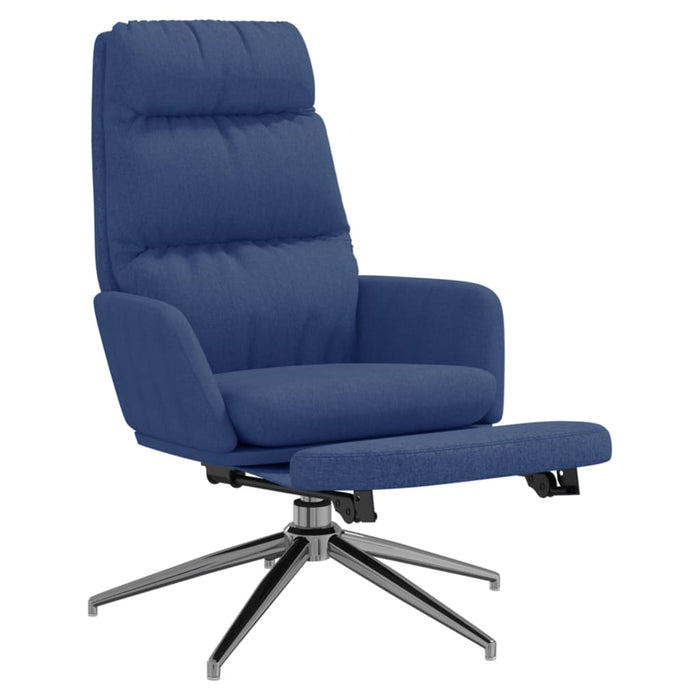 Relaxsessel mit Fußstütze Blau Stoff