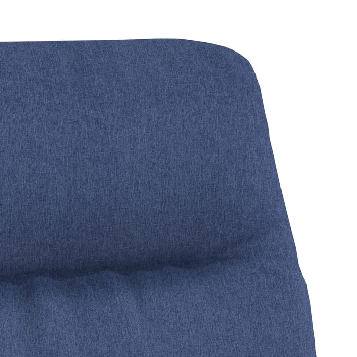 Relaxsessel mit Fußstütze Blau Stoff