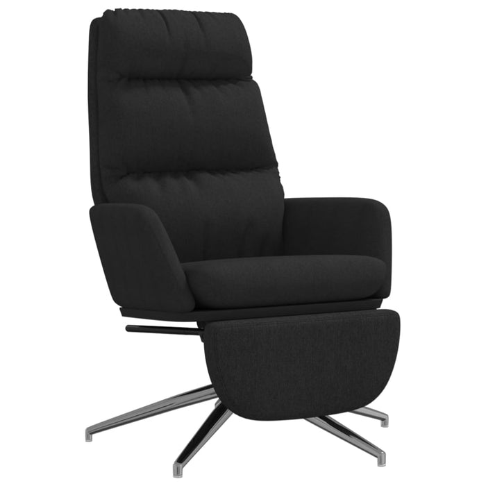 Relaxsessel mit Fußstütze Schwarz Stoff
