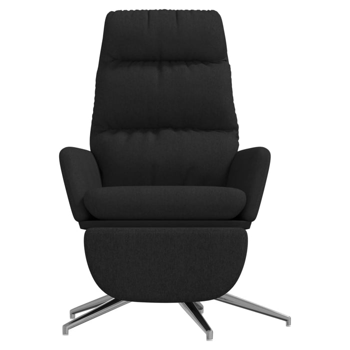 Relaxsessel mit Fußstütze Schwarz Stoff