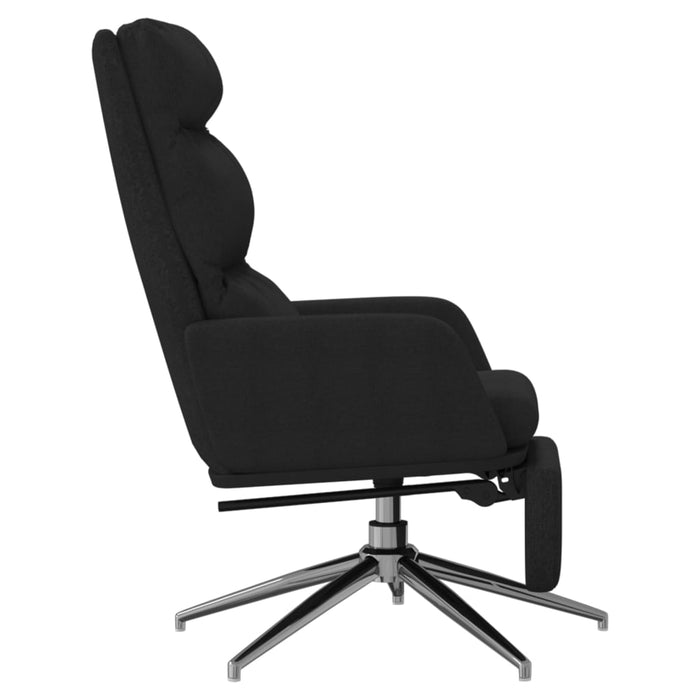 Relaxsessel mit Fußstütze Schwarz Stoff