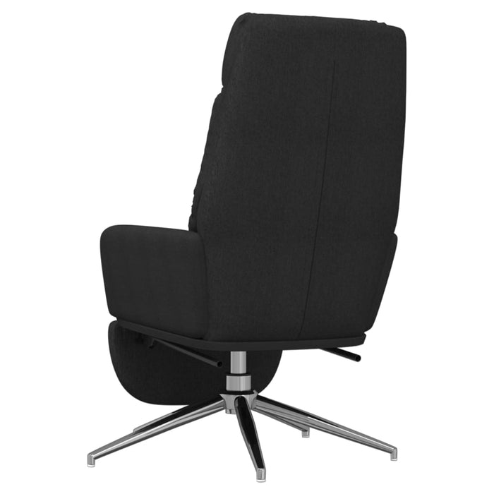 Relaxsessel mit Fußstütze Schwarz Stoff