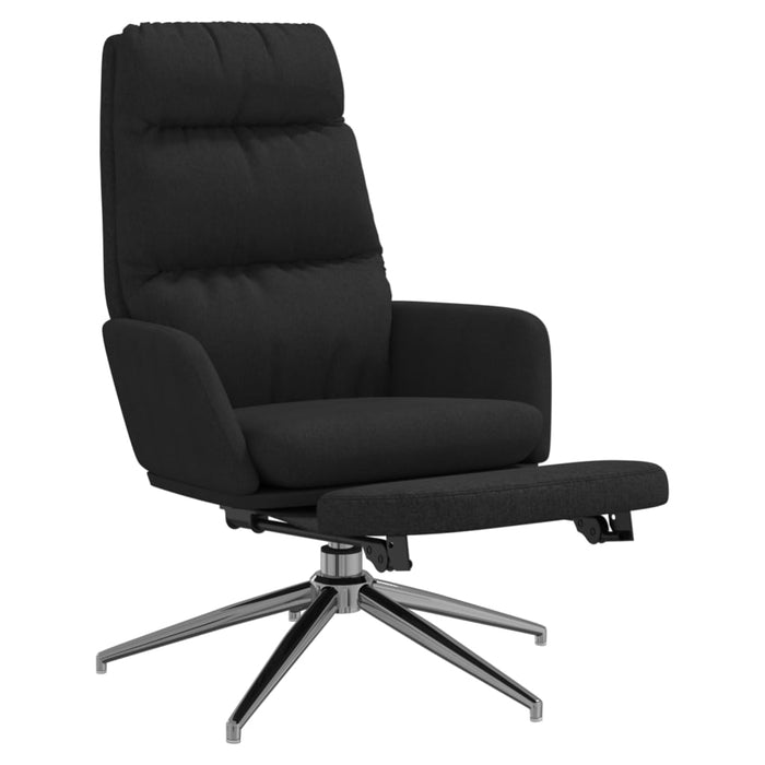 Relaxsessel mit Fußstütze Schwarz Stoff