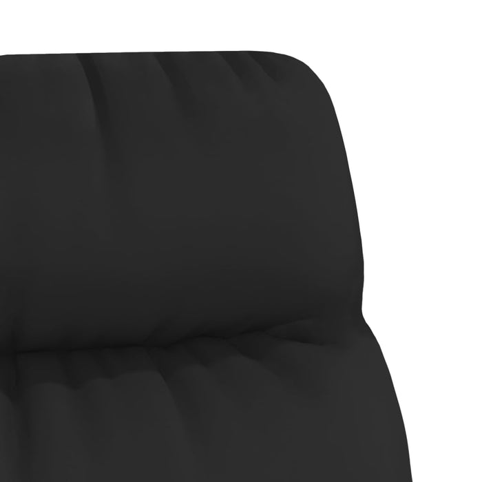 Relaxsessel mit Hocker Schwarz Kunstleder
