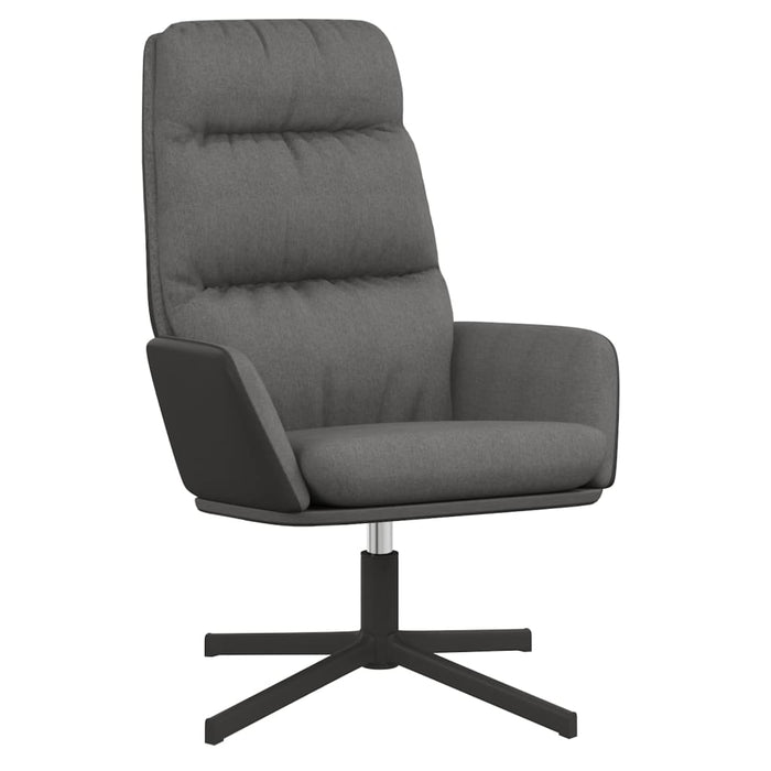 Relaxsessel mit Hocker Hellgrau Stoff