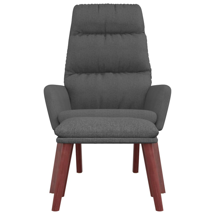 Relaxsessel mit Hocker Dunkelgrau Stoff