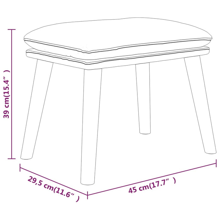 Relaxsessel mit Hocker Dunkelgrau Stoff